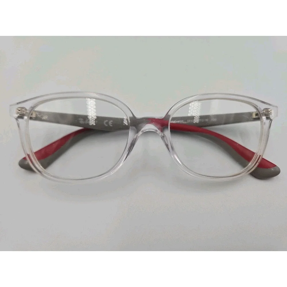 Ray-Ban Junior RB 1598 3832 Clear Grey Red Eyeglass (Frames Only)‎ 47-16 130
